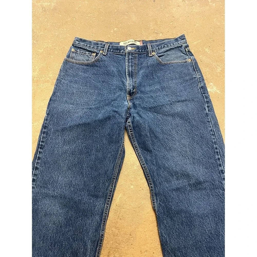 Vintage Levi's 550 Straight Leg Jeans Men 36x34 Blue Denim Relaxed Fit High Rise
